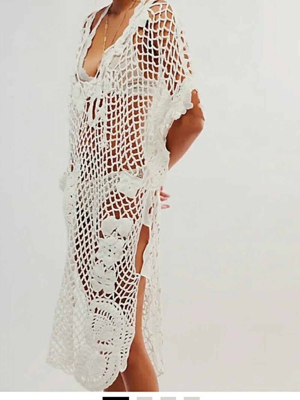 Free People, Crochet Away Kaftan. Festival! - Picture 3 of 16